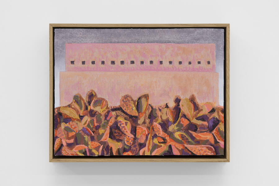 William Monk,&nbsp;House of Nowhere III, 2024–25.&nbsp;Oil on canvas,&nbsp;23 × 30 × 2 cm. Courtesy: Pace