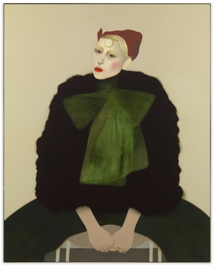 Sarah Ball, Emma F, 2025. Oil on canvas, 2.5 x 2 m. © Sarah Ball. Courtesy: the artist and Stephen Friedman Gallery, London and New York. Photo: Todd-White Art Photography