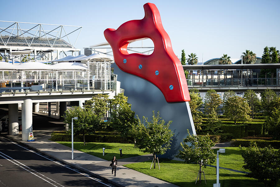 Big red saw by Claes Oldenburg