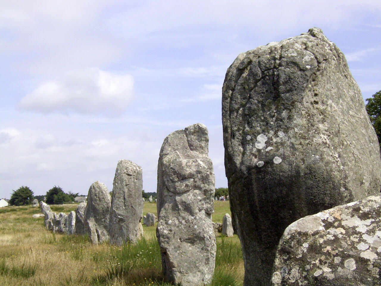 The Ménec alignments, the best-known megalithic site among the Carnac stones