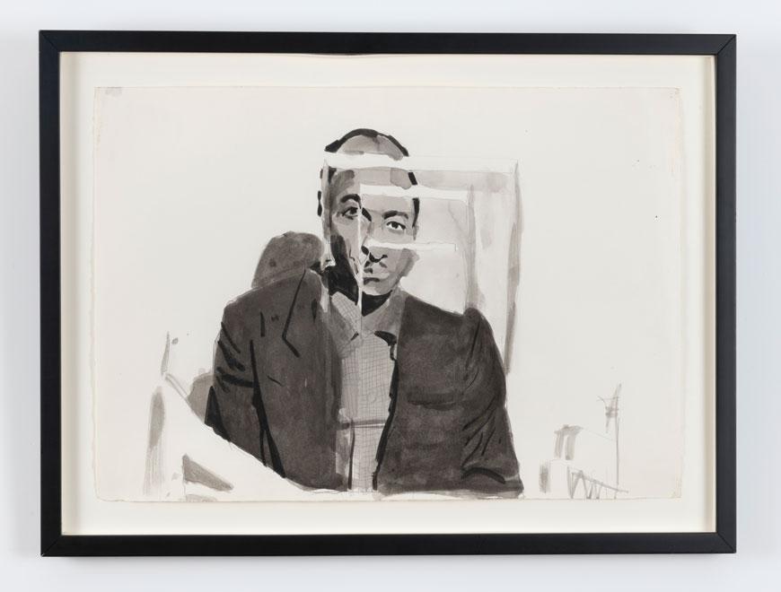 Untitled (Portrait of Joseph Tansle, Artist's Great Uncle), c. 1980–90 22 x 14 1/2 inches (55.9 x 36.8 cm)Pen and ink on paper ©Darrel Ellis EstateCourtesy Candice Madey, New YorkPhoto credit: Adam Reich
