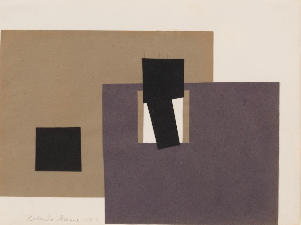 Collage of brown and black shapes