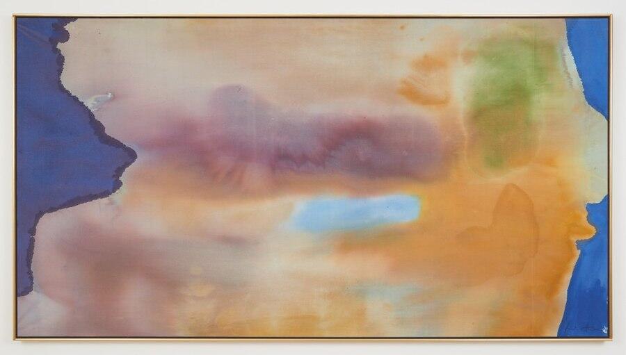 Helen Frankenthaler, Beyond, 1963, Acrylic on canvas, 116.2 x 215.3 cm, courtesy of the Artist and Berggruen 