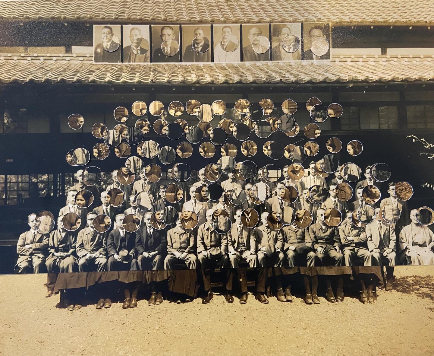 Prapat Jiwarangsan, 'The portrait of Asian Family no.2', 2025. Collage, photo on paper, 30.5 x 39 cm