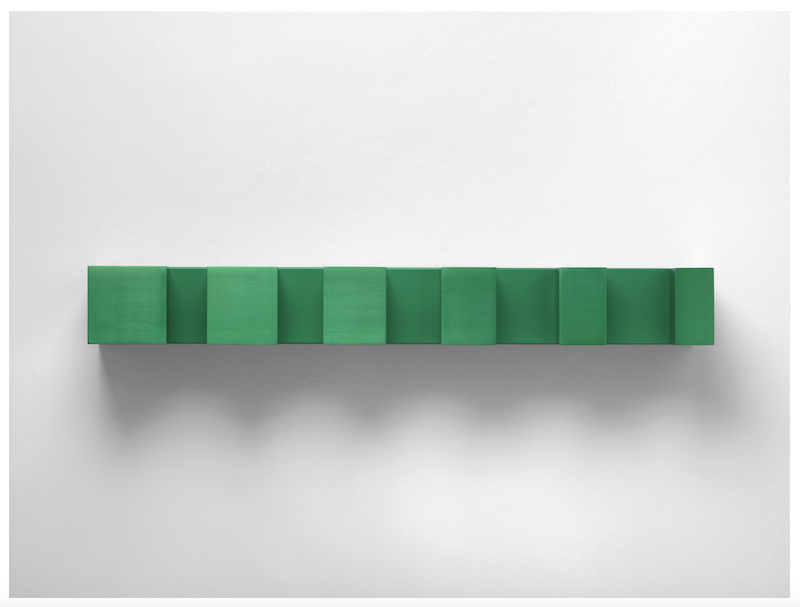 Donald Judd, untitled, 1988 Green anodized aluminium