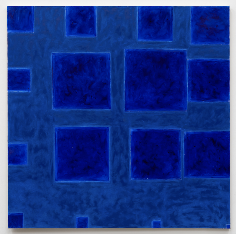 PAUL MOGENSEN no title, 2021 Ultramarine blue oil paint in stand oil and cobalt blue oil paint $50-100k Presented by Karma