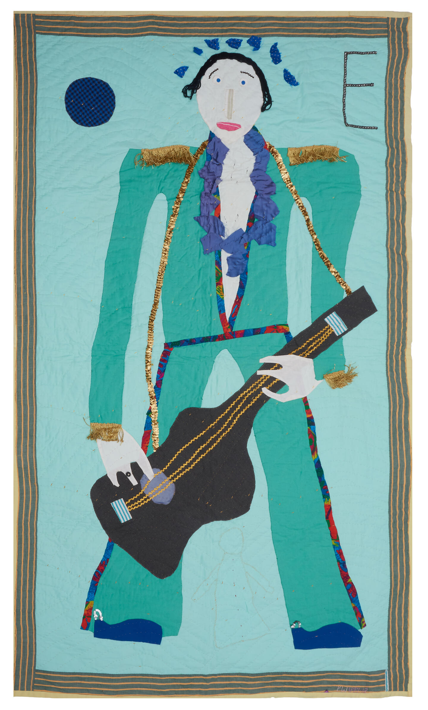Yvonne Wells, Elvis II, 1997. Assorted fabrics 2.1 x 1.3 m. ©Yvonne Wells. Courtesy of the artist and Fort Gansevoort, New York.