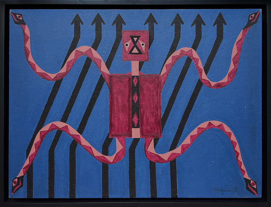 Abdias Nascimento, Exú Messager, 1970. Acrylic on canvas, 45 × 61 cm. Courtesy: Galeria MaPa