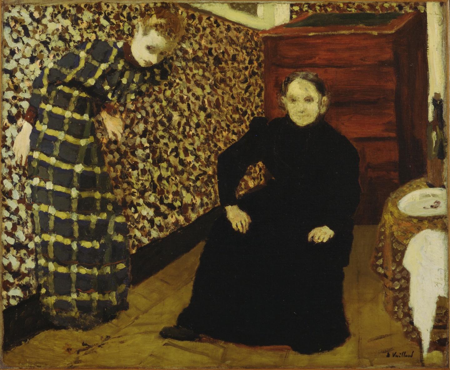 Édouard Vuillard, Interior, Mother and Sister of the Artist, 1893, oil on canvas, 46.3 x 56.5 cm. Courtesy: Museum of Modern Art, New York and © 2020 Artists Rights Society (ARS), New York / ADAGP, Paris