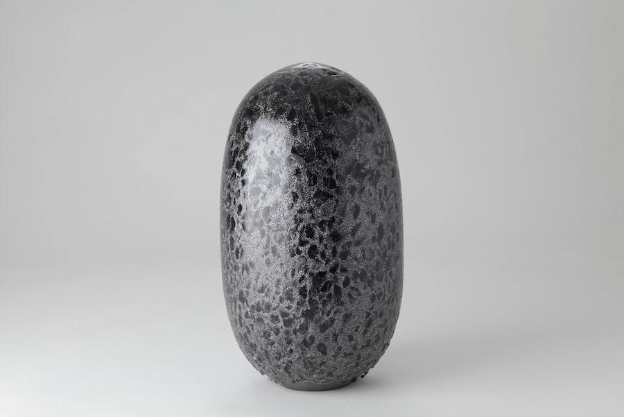 Laura de Santillana 1955-2019 "Black Grain", 2010 Hand-blown and shaped glass, powders H13 3/4 x W7 1/8 x D7 1/8 in H35 x W18 x D18 cm (C28420 (LS2010_SUN09)) Image Courtesy of de Santillana Foundation