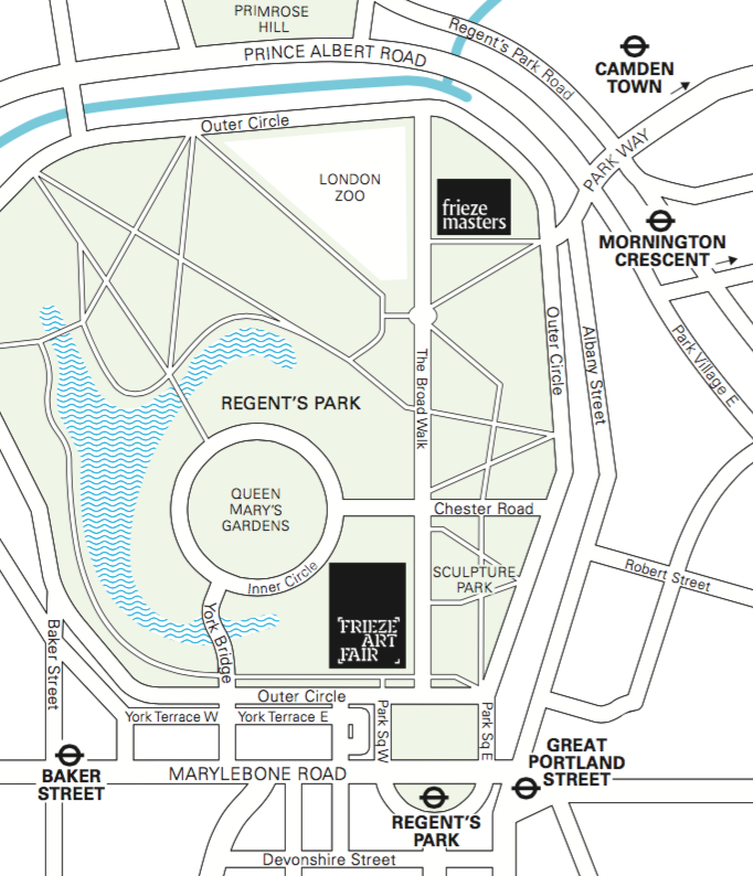 Regents Park Road Map Getting There | Frieze