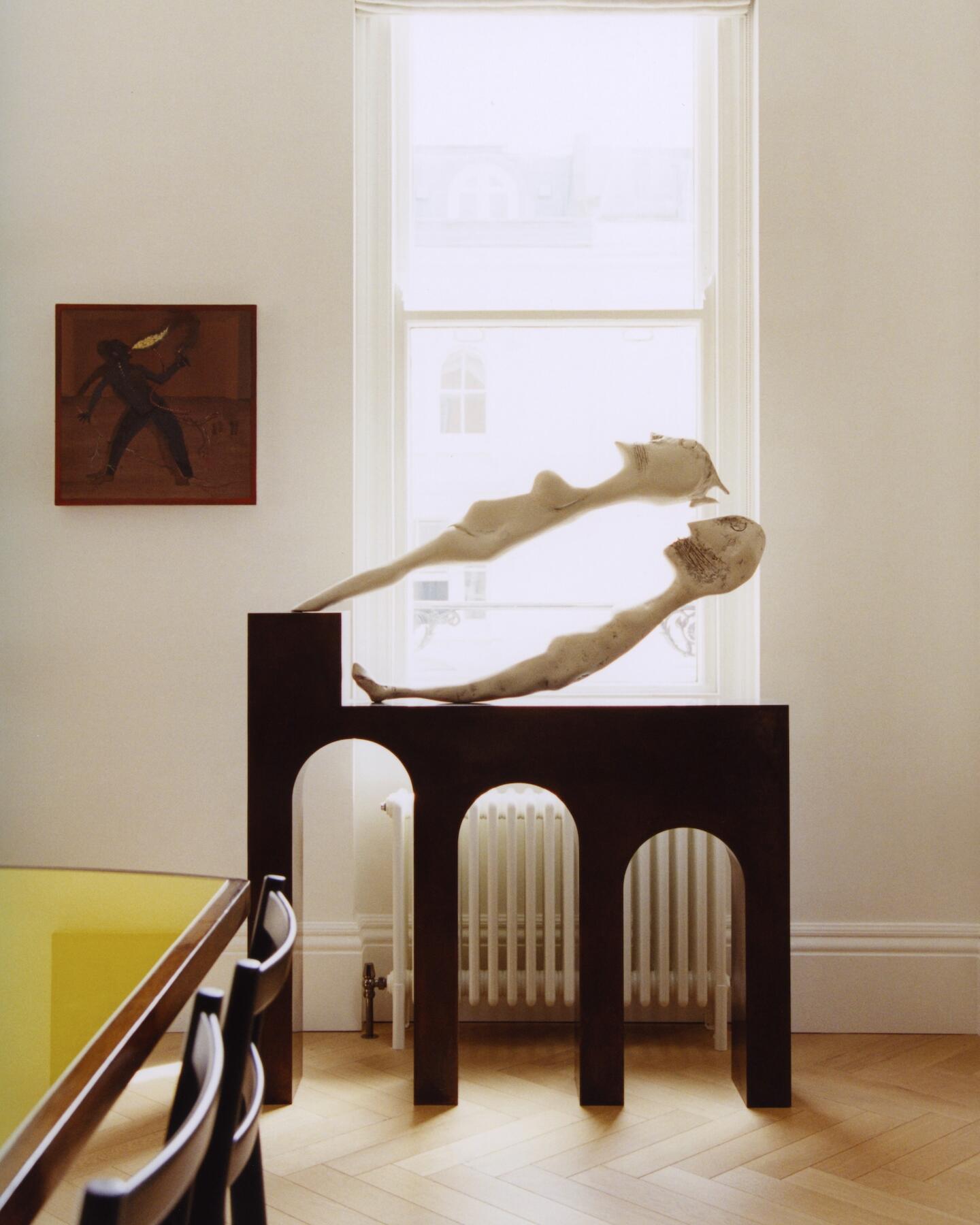 Fortress Shadow Enrico David 2017 Polymer plaster, patinated steel 150 x 116 x 20.5 cm