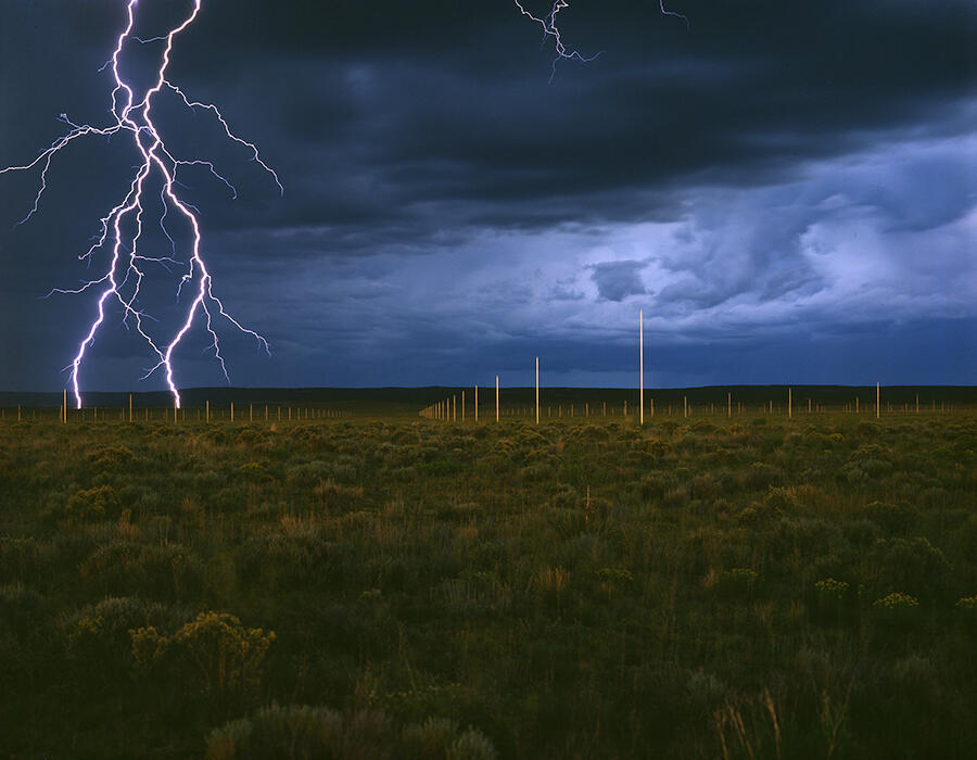 Walter De Maria, The Lightning Field, 1977. Long-term installation, western New Mexico. © The Estate of Walter De Maria. Photograph: John Cliett; courtesy: Dia Art Foundation, New York
