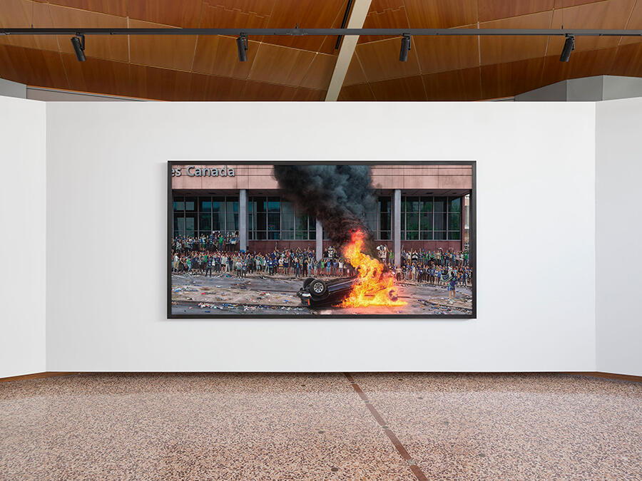 Installation views of Stan Douglas: 2011 ≠ 1848 at the Canada Pavilion at the 59 th Internati onal Art Exhibition – La Biennale di Venezia, 23 April – 27 November 2022 Photo: Jack Hems Courtesy of the artist, the National Gallery of Canada, Victoria Miro and David Zwirner