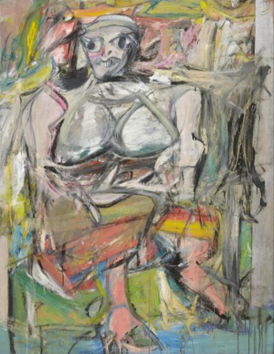 Abstract painting of a woman.